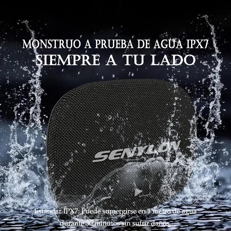 Altavoz Bluetooth Subwoofer Portátil en México | Negro, Compatible con USB/TF/AUX | Sonido potente y portátil