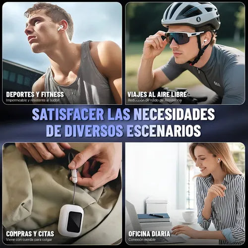 🎄🎄[Artículo destacado/Regalo de Navidad]🎄🎄 Auriculares inalámbricos Bluetooth A9pro: Pantalla táctil, cancelación activa de ruido ANC/ENC, ajuste de ecualización, fondo de pantalla personalizable. Ideales para parejas, regalo de Navidad recomendado.🔥🔥🔥